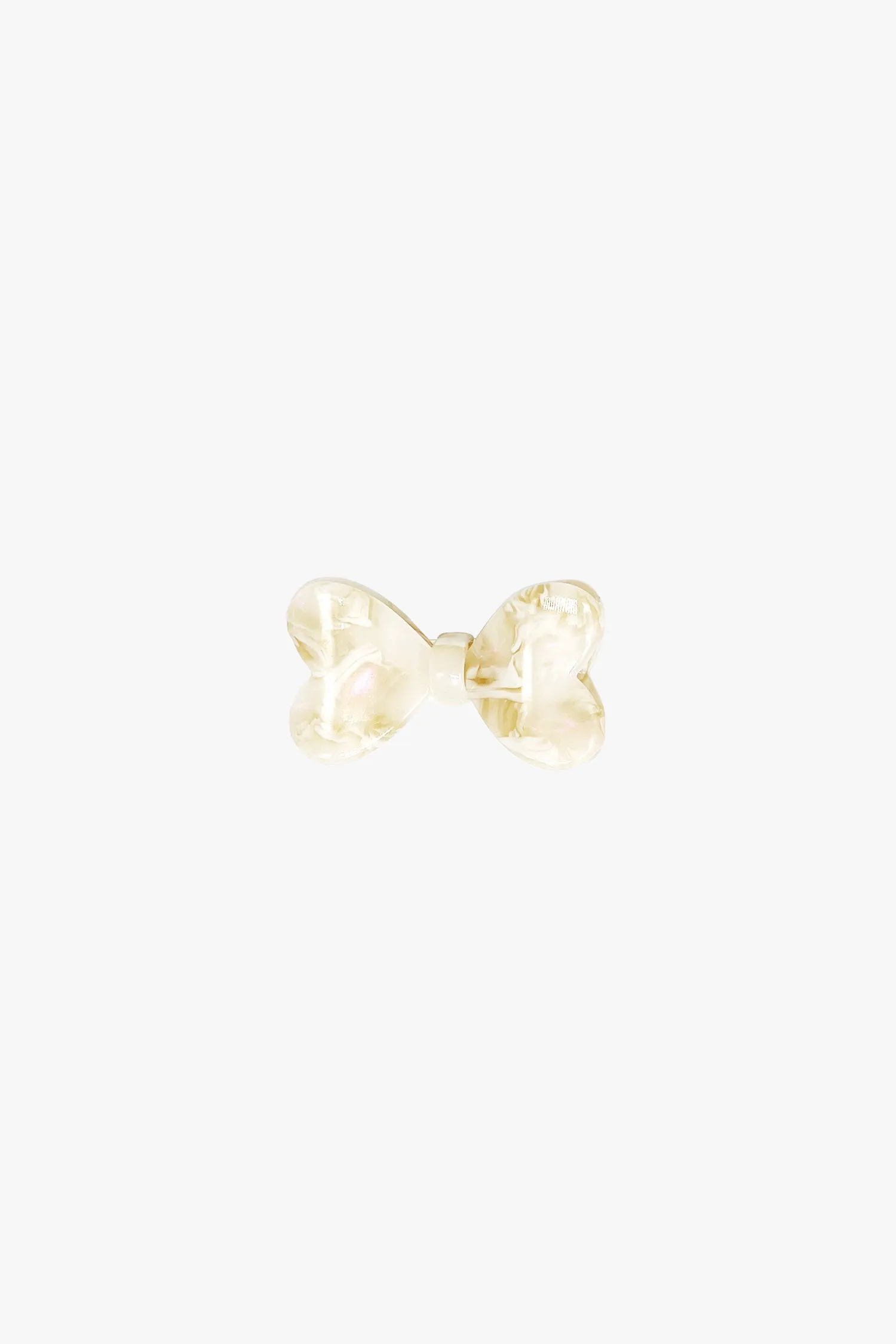 Love Puff Bow Side Clamp- Ivory Annasui