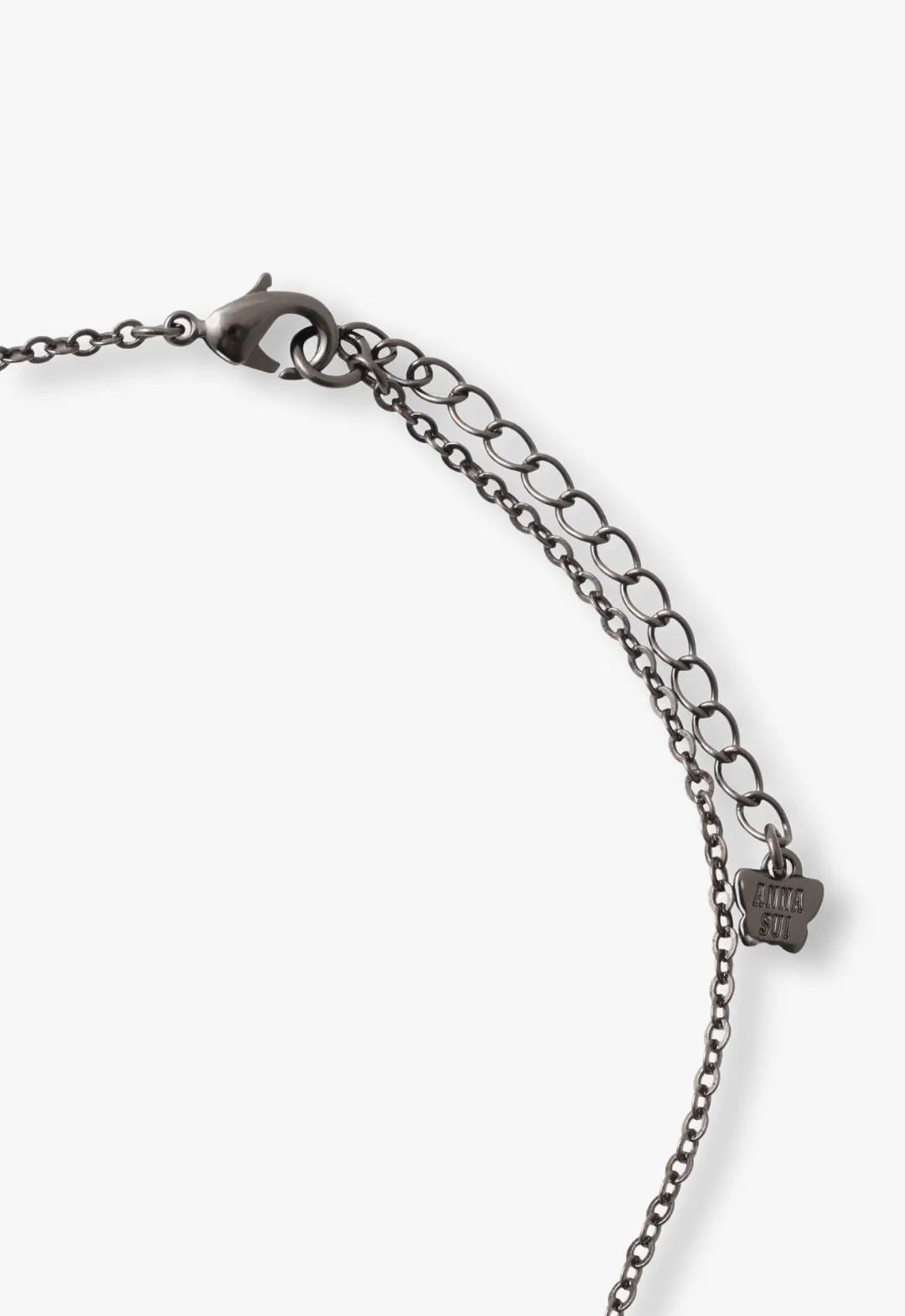 Lucky Horseshoe Charm Necklace - Gunmetal Annasui
