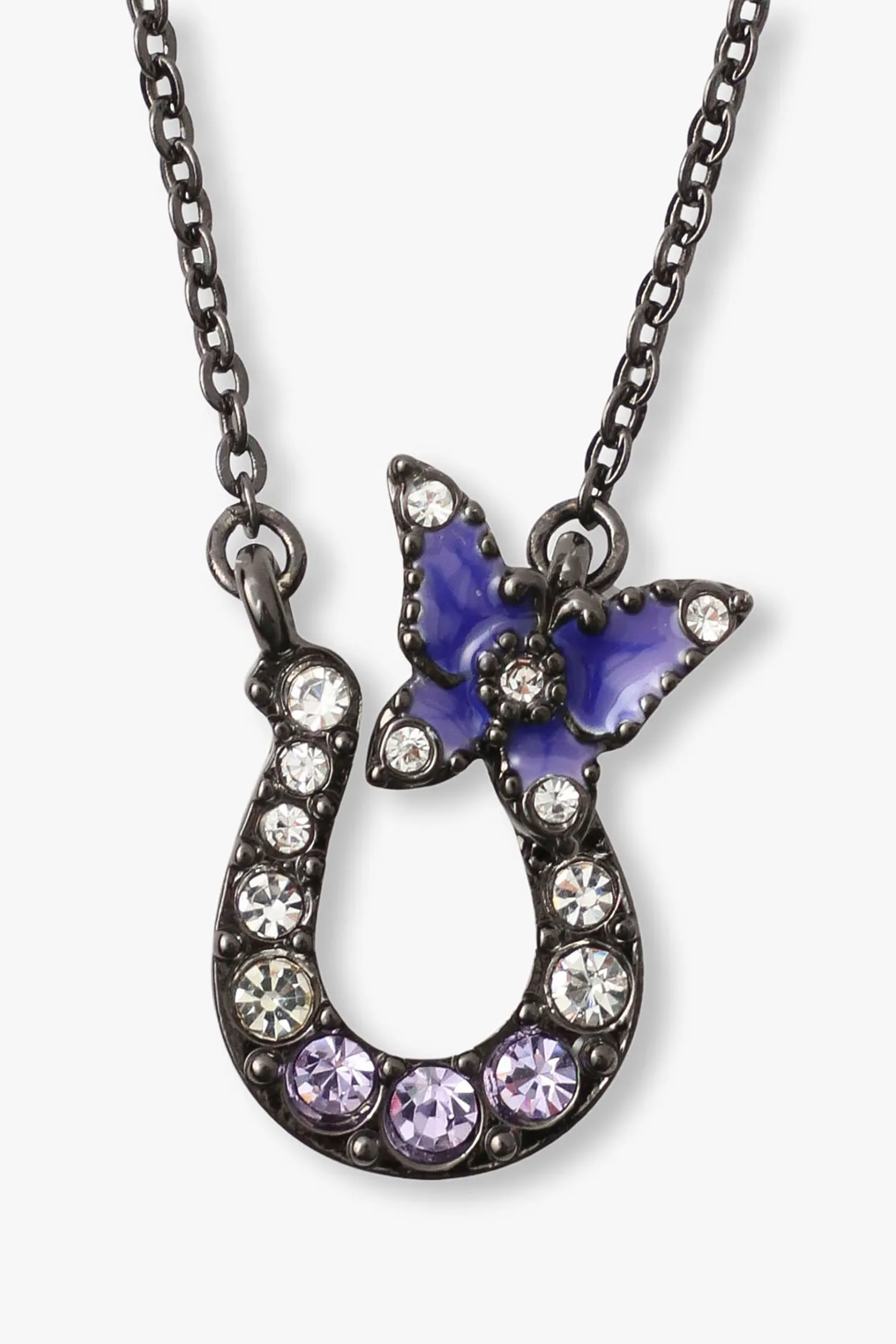 Lucky Horseshoe Necklace - Gunmetal Annasui