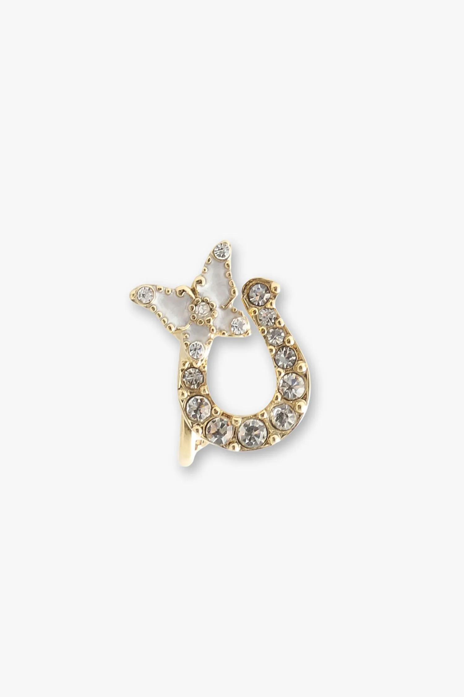 Lucky Horseshoe Stud Earrings - Gold Annasui