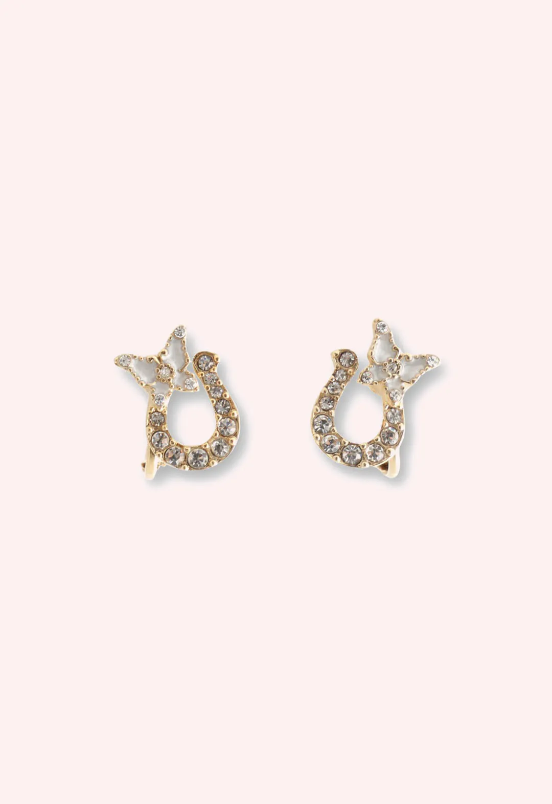 Lucky Horseshoe Stud Earrings - Gold Annasui