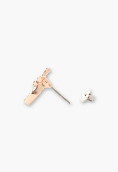 Lucky Horseshoe Stud Earrings - Rose Gold Annasui