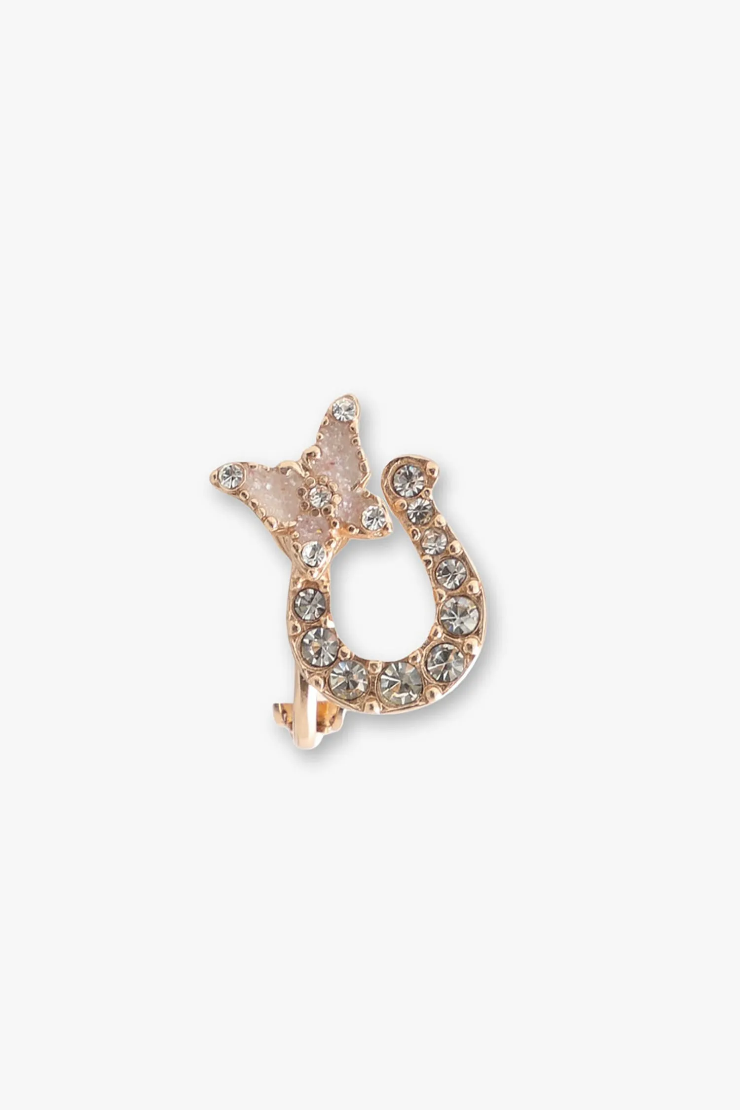 Lucky Horseshoe Stud Earrings - Rose Gold Annasui