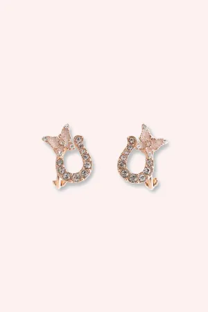 Lucky Horseshoe Stud Earrings - Rose Gold Annasui