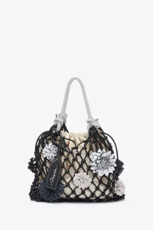 Macrame Mini Sac with Flowers