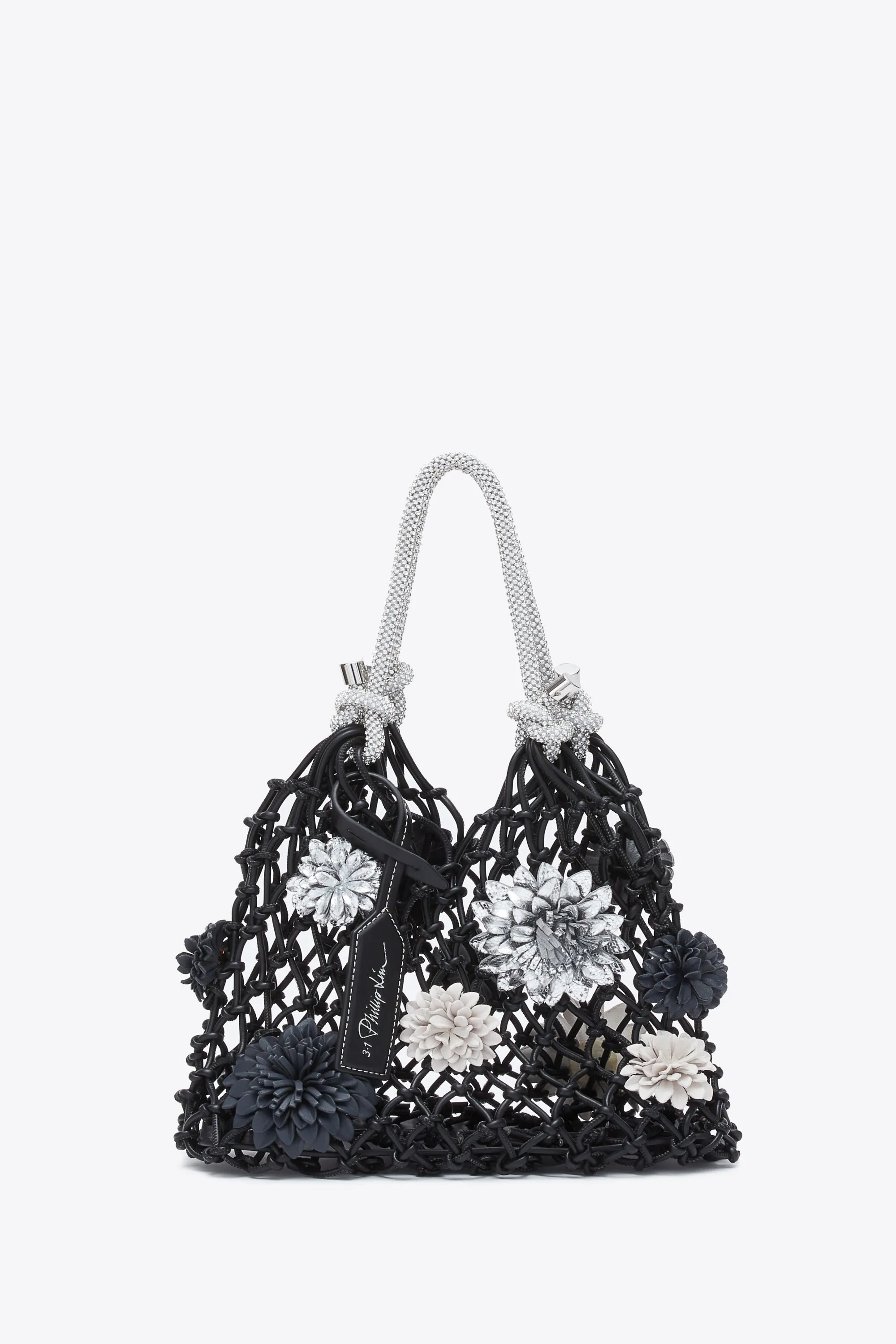 Macrame Mini Sac with Flowers