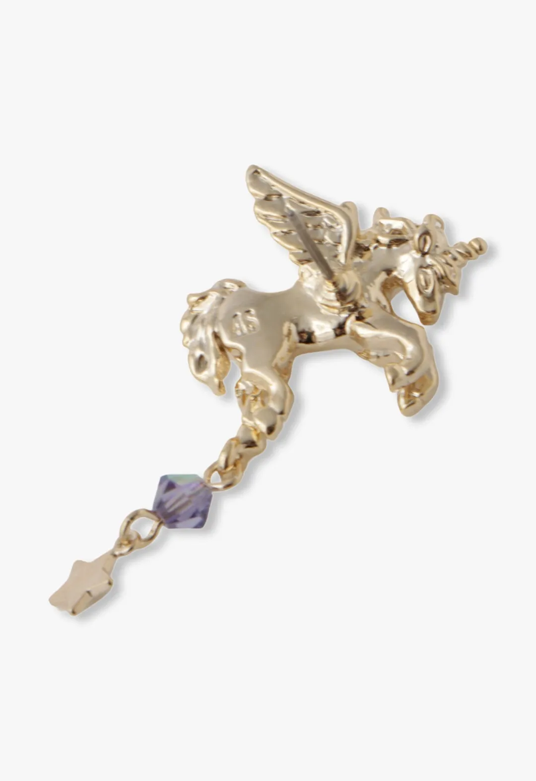 Magical Butterfly Unicorn Earrings-Gold Annasui