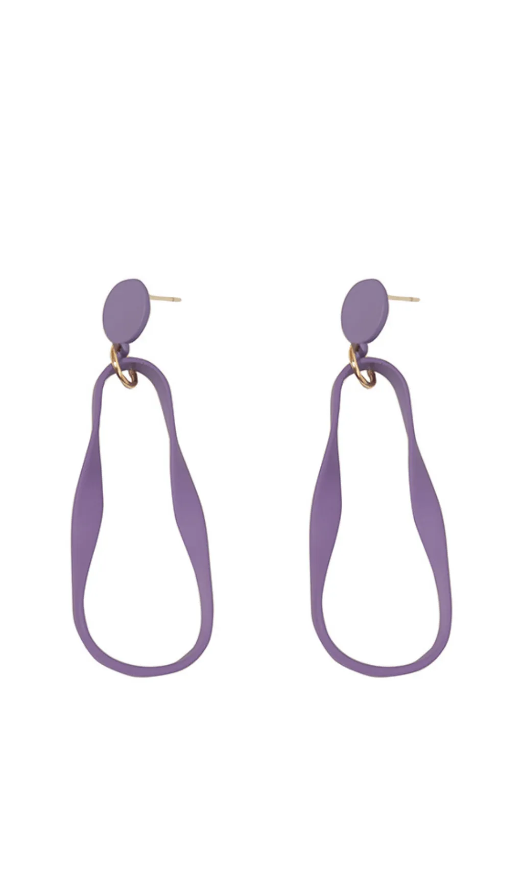 Matte geometric stud earrings. Gloria Lanvin