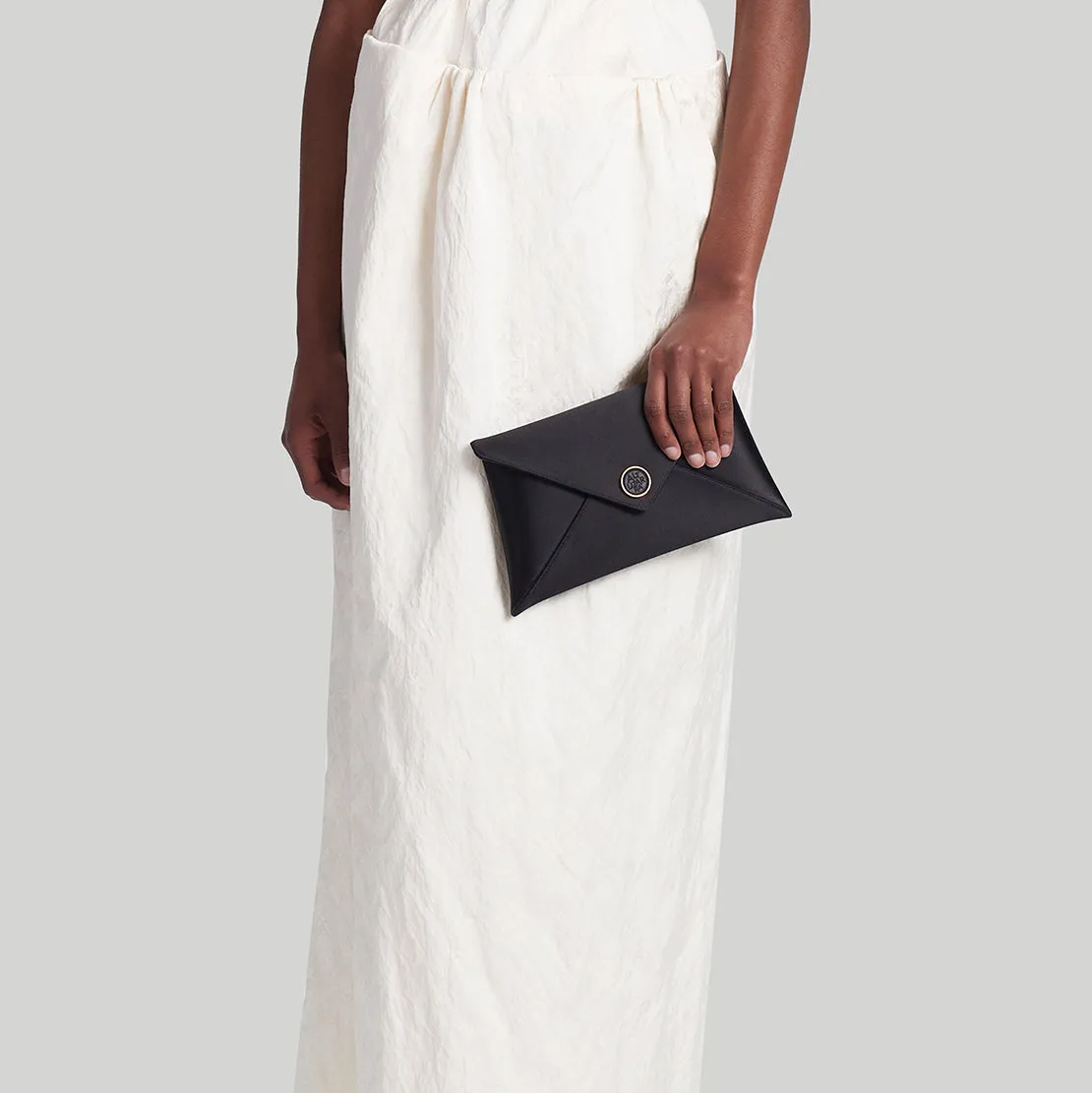 Medallion Envelope Clutch Satin Altuzarra