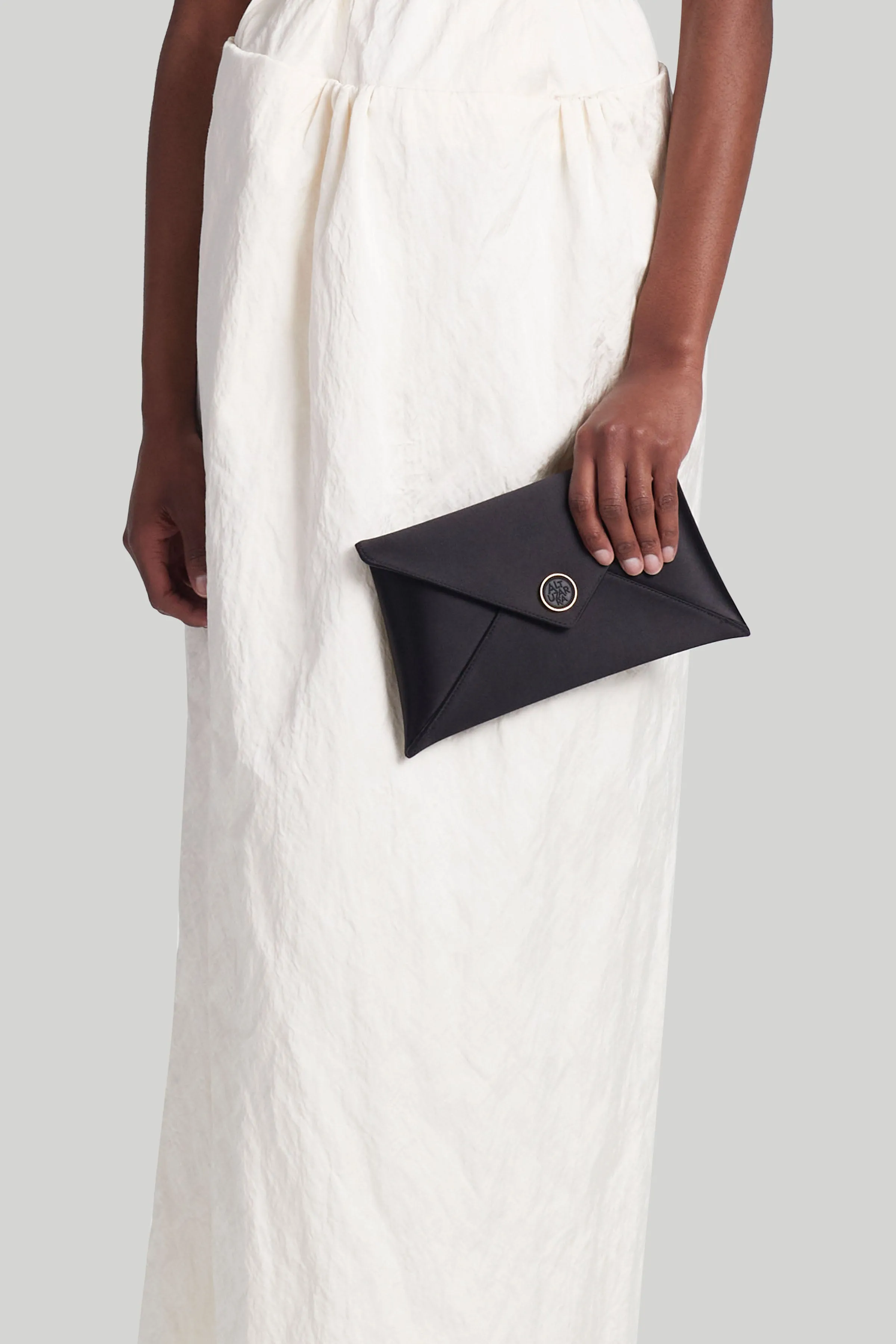 Medallion Envelope Clutch Satin Altuzarra