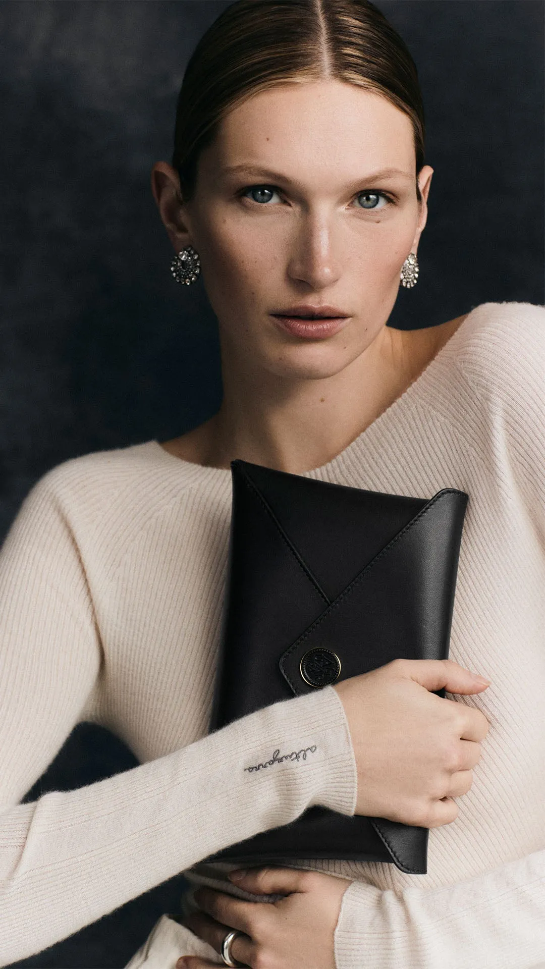 Medallion Envelope Clutch Satin Altuzarra