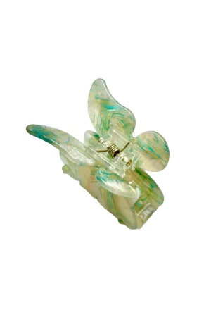 Medium Gemstone Butterfly Jaw Clip Verde Mare Annasui