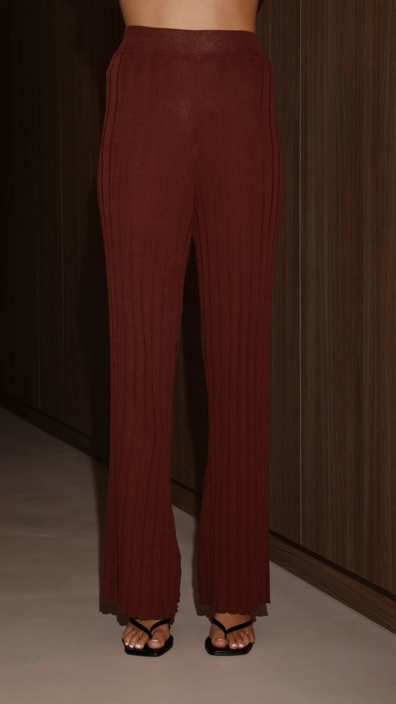 Megan Knit Pants - Chocolate Billy J