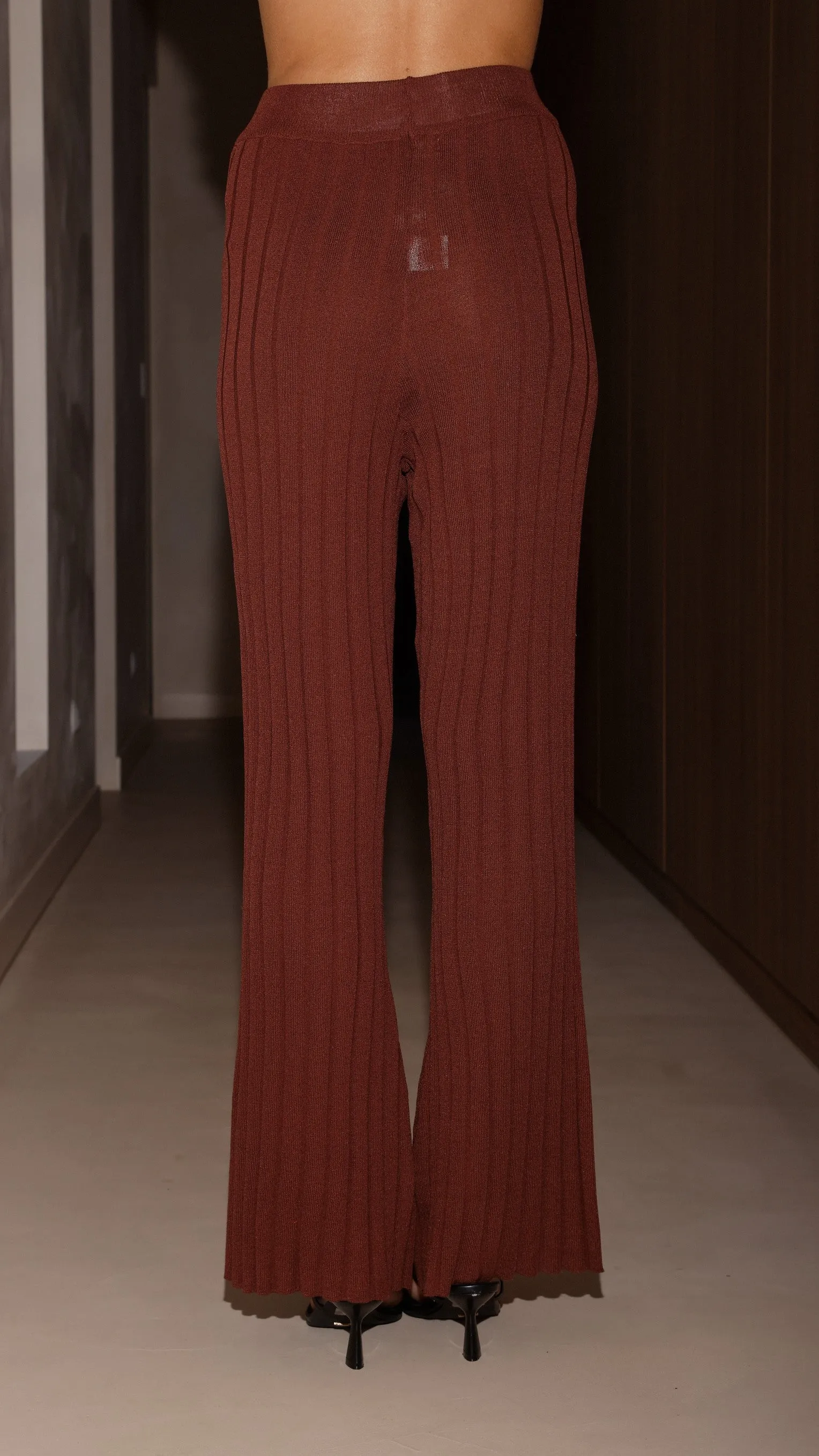 Megan Knit Pants - Chocolate Billy J