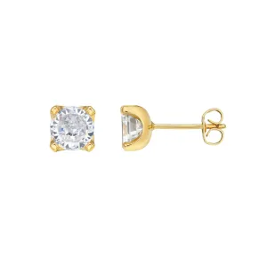 Men's Solitaire Stud Earrings gold