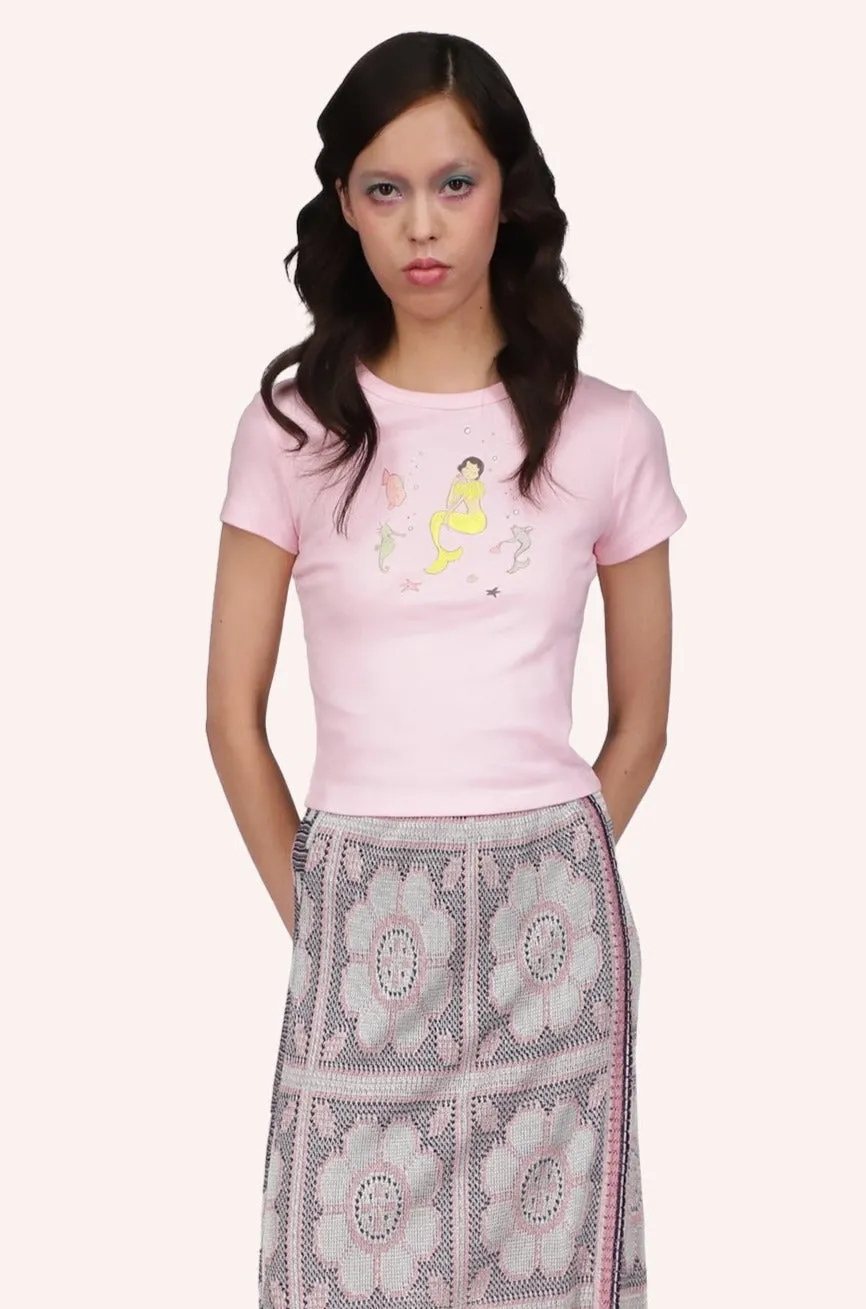 Mermaid Baby Tee Pink Annasui