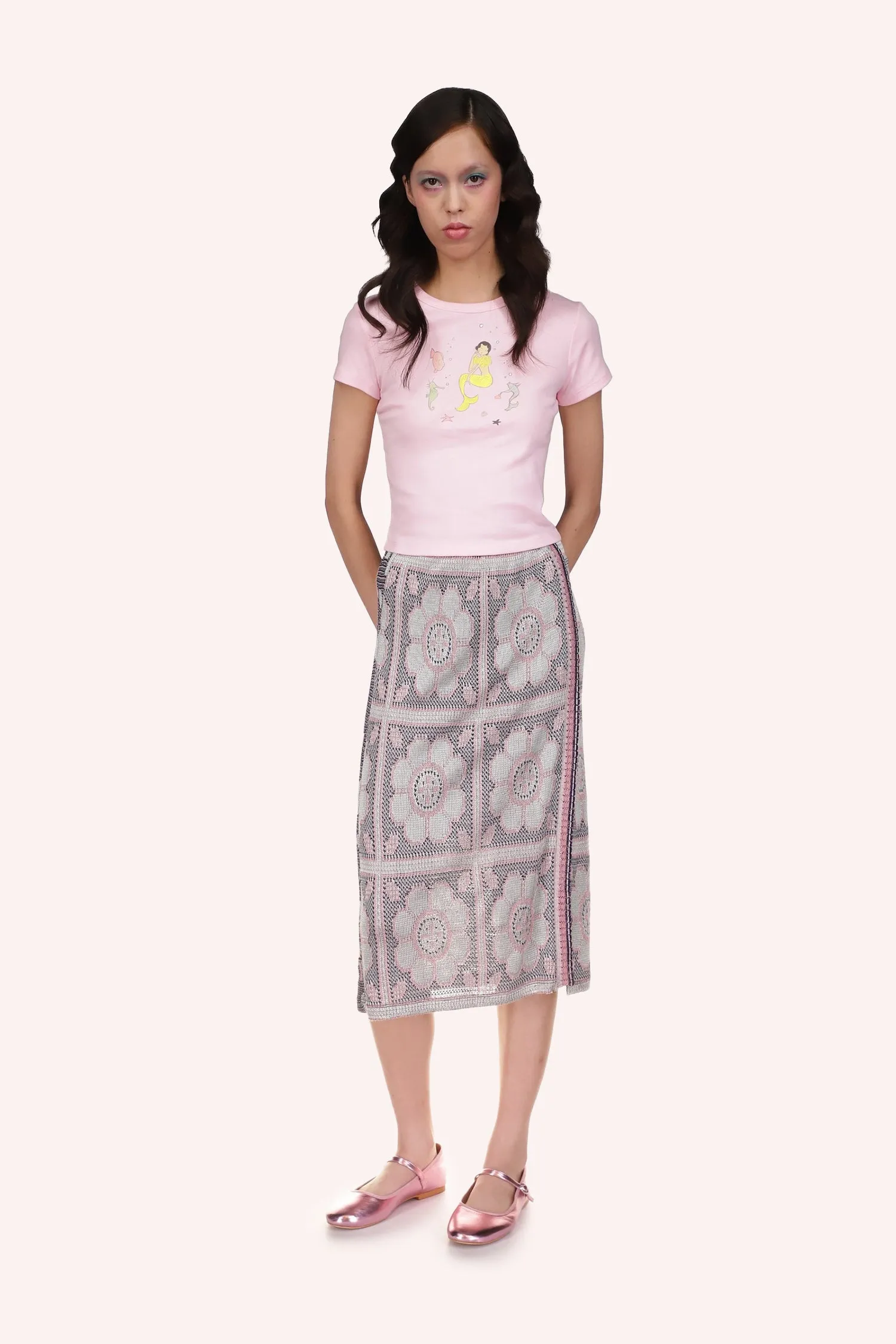Mermaid Baby Tee Pink Annasui