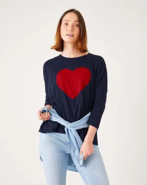 MERSEA - CATALINA LONG SLEEVE SLUB TEE WITH HEART
