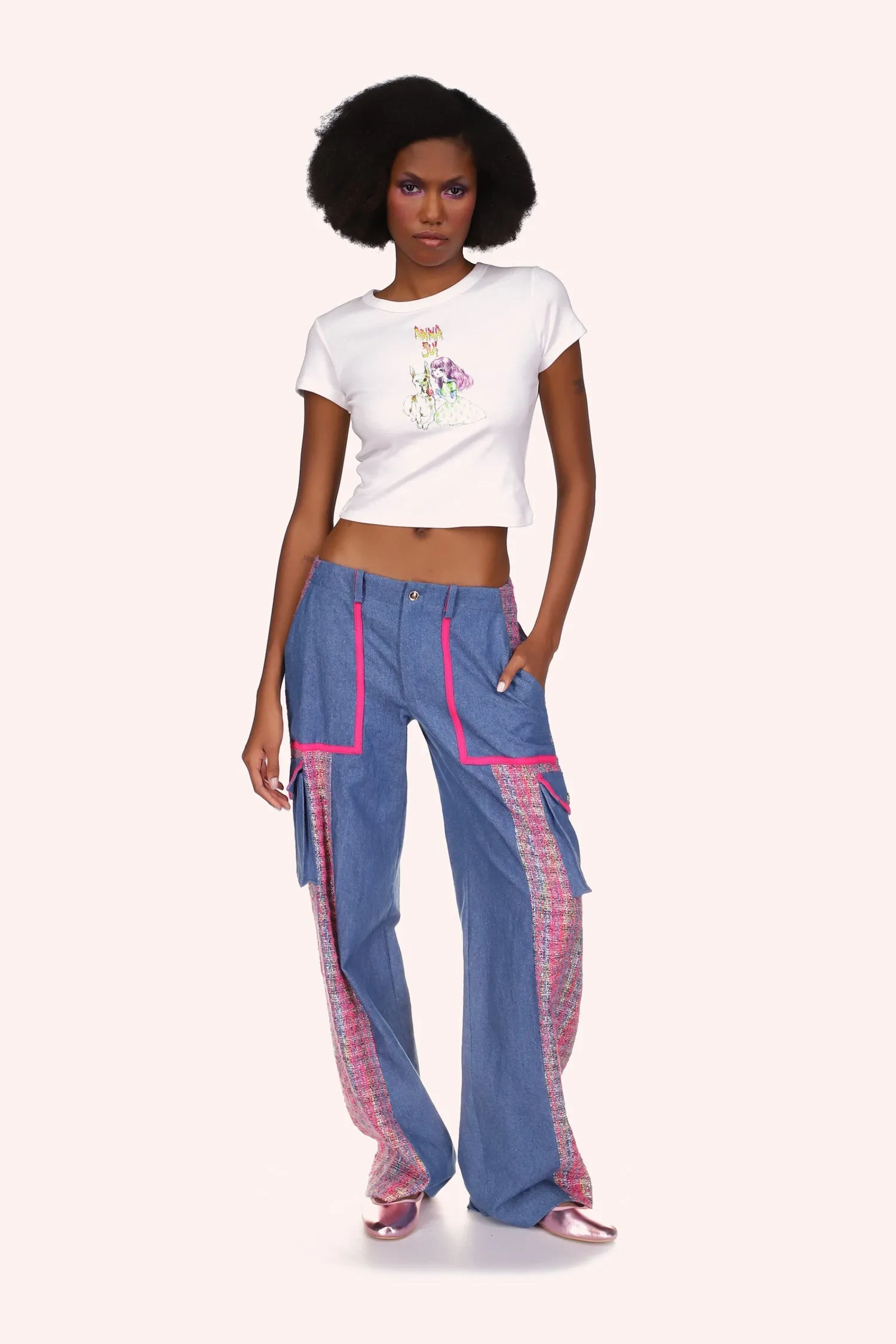 Micro Ribbed Baby Tee Annasui
