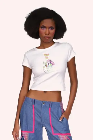Micro Ribbed Baby Tee Annasui