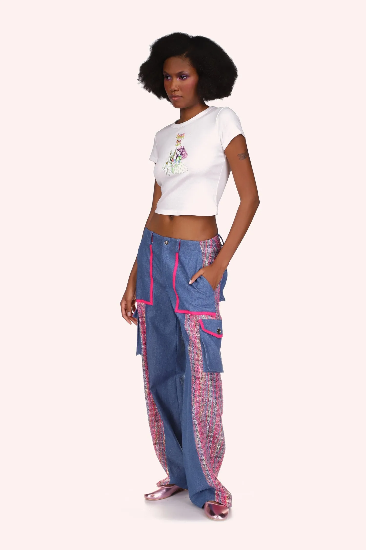 Micro Ribbed Baby Tee Annasui