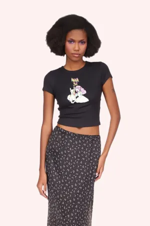 Micro Ribbed Baby Tee Annasui
