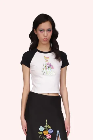 Micro Ribbed Raglan Baby Tee Annasui