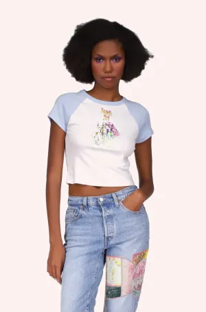 Micro Ribbed Raglan Baby Tee Annasui