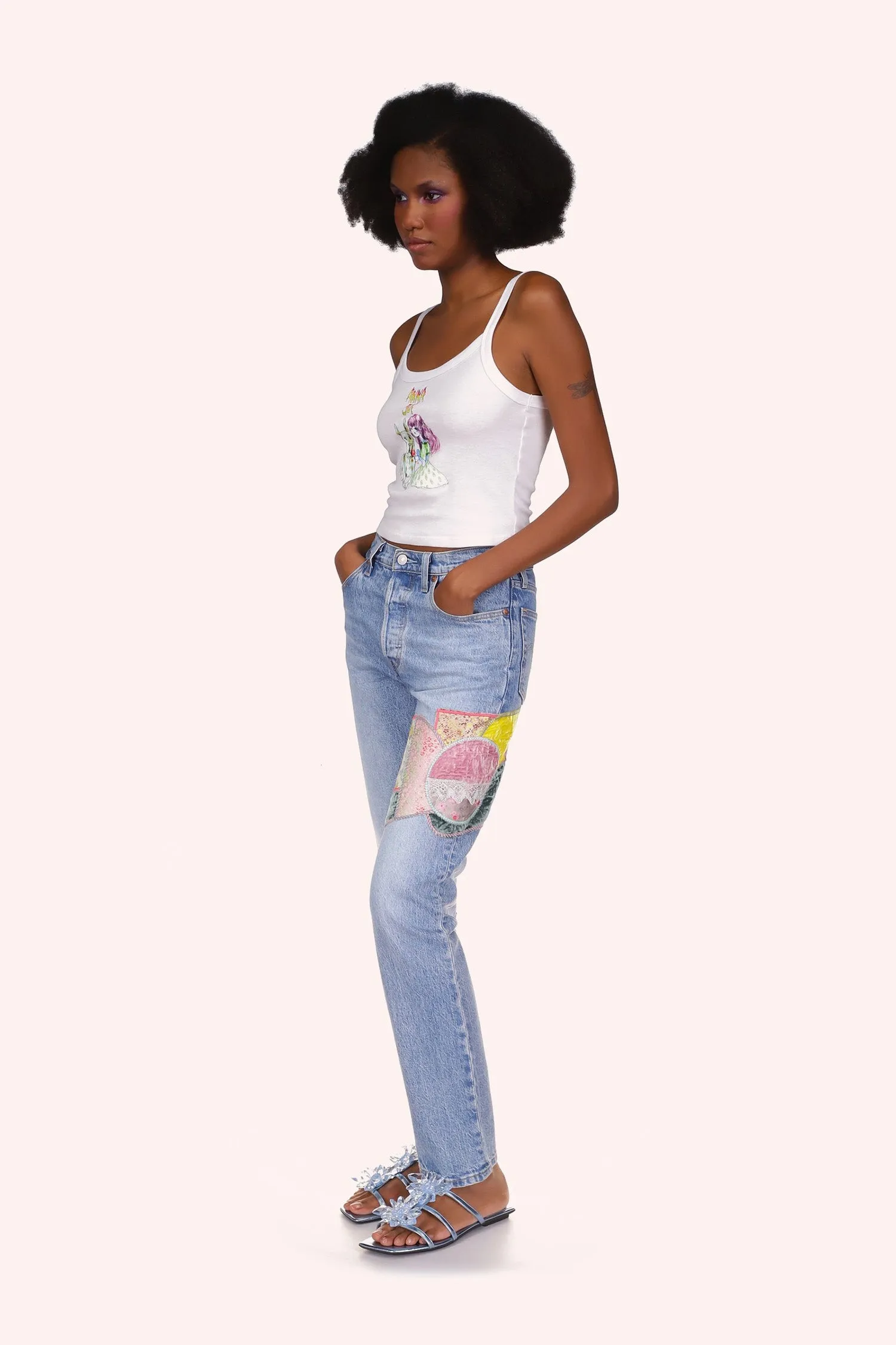Micro Ribbed Scoop Tank Annasui