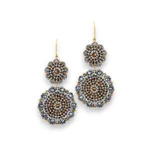 MIGUEL ASES - CRYSTAL MIYUKI CHANDELIER EARRINGS