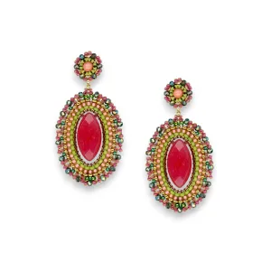 MIGUEL ASES - CRYSTAL MIYUKI DROP EARRINGS