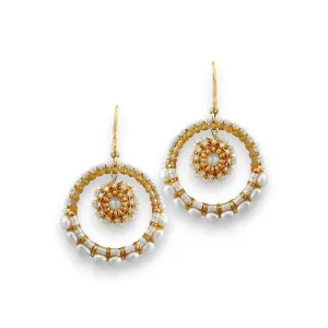 MIGUEL ASES - CRYSTAL MIYUKI DROP EARRINGS