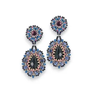 MIGUEL ASES - CRYSTAL MIYUKI DROP EARRINGS