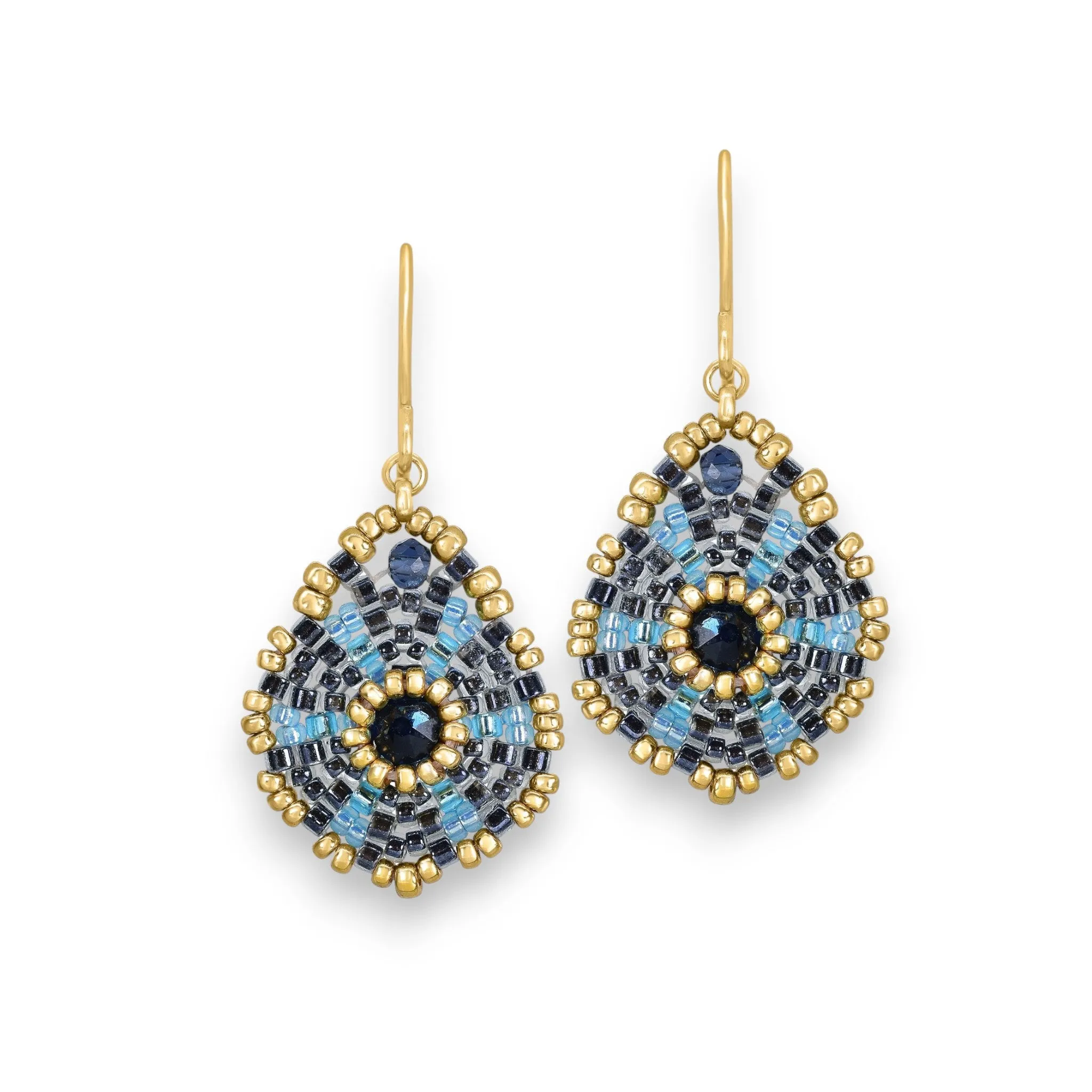 MIGUEL ASES - MIYUKE CRYSTAL BEAD DROP EARRINGS