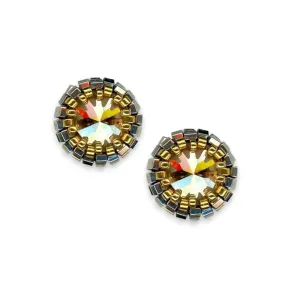 MIGUEL ASES - SWAROVSKI MIYUKI POST EARRINGS