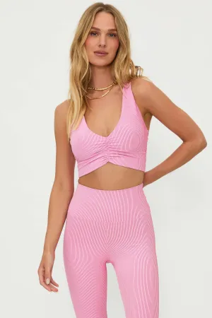 Mindy Top Candy Cane Two Tone Rib Beach Riot