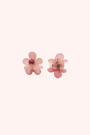 Mini Daisy Claw Clip Pair Pink Rose Annasui