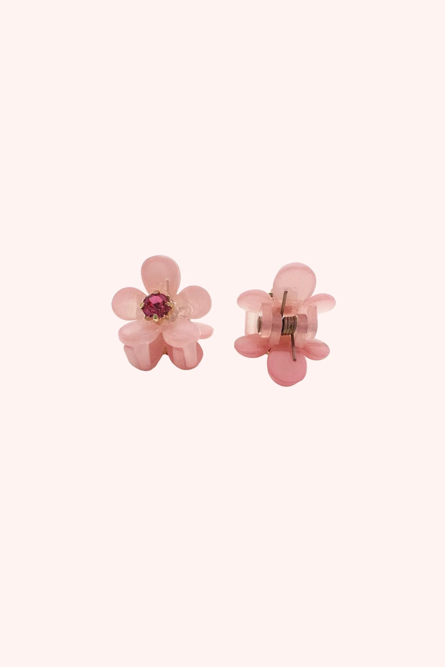 Mini Daisy Claw Clip Pair Pink Rose Annasui