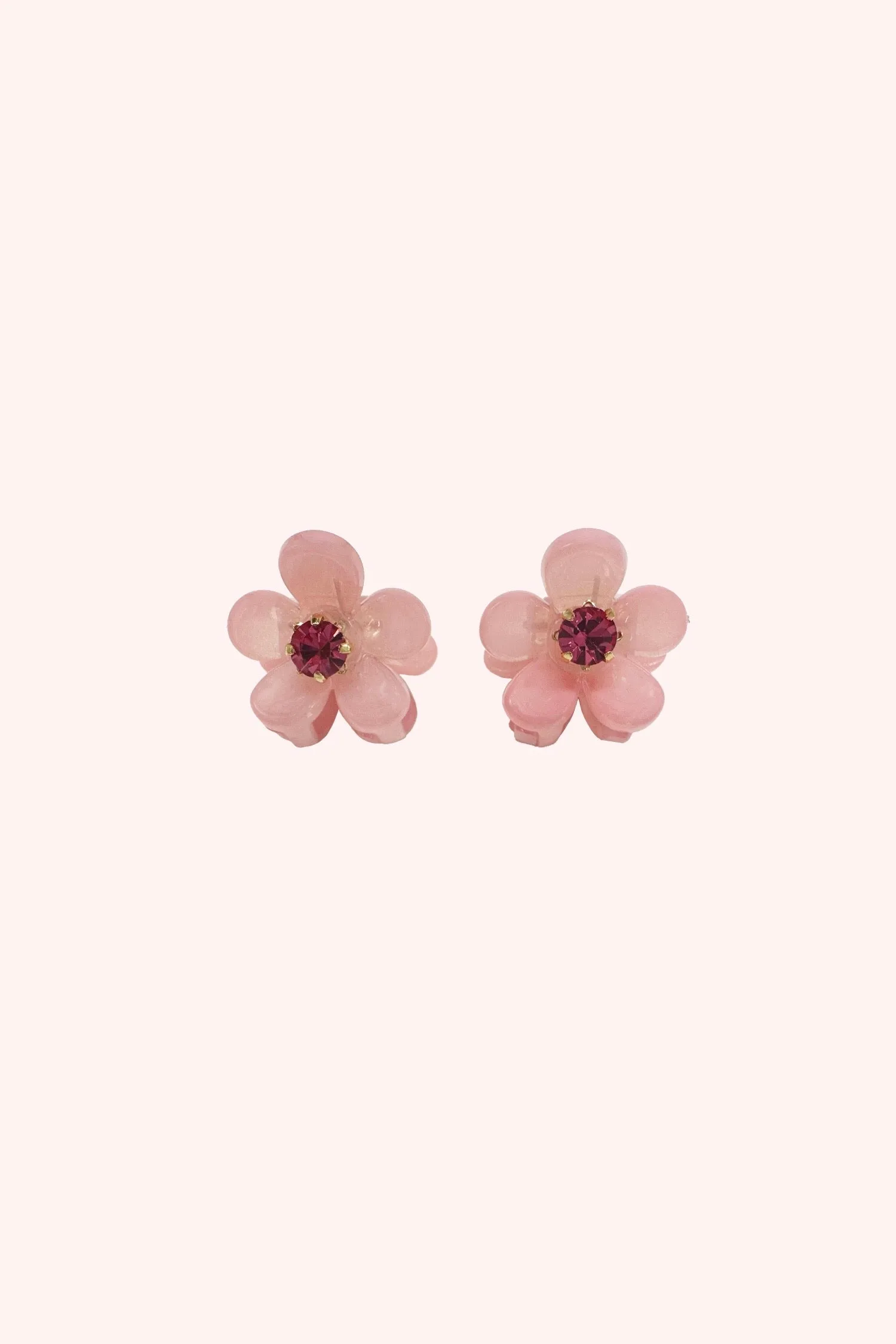 Mini Daisy Claw Clip Pair Pink Rose Annasui
