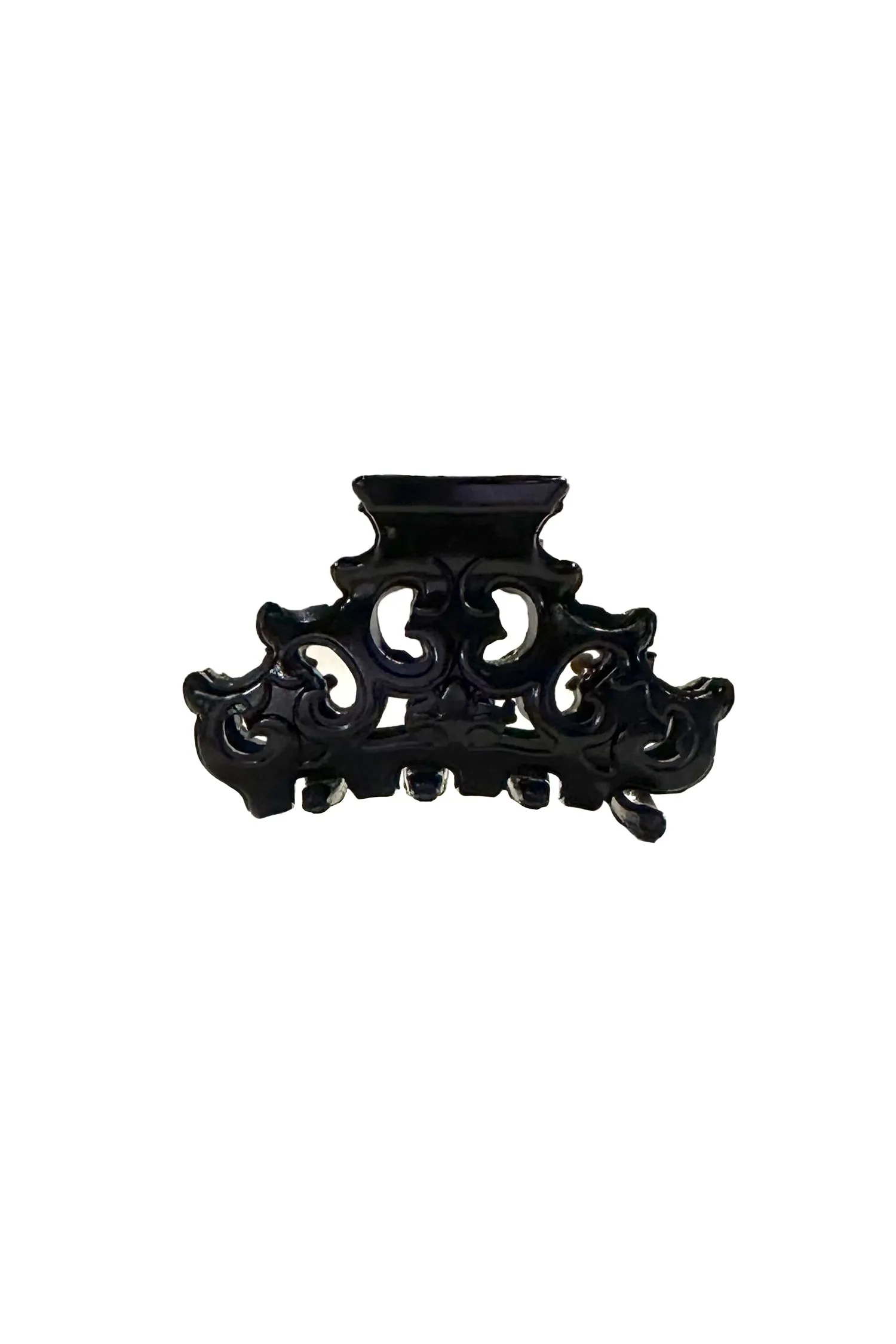 Mini Medieval French Jaw Clip Black Annasui