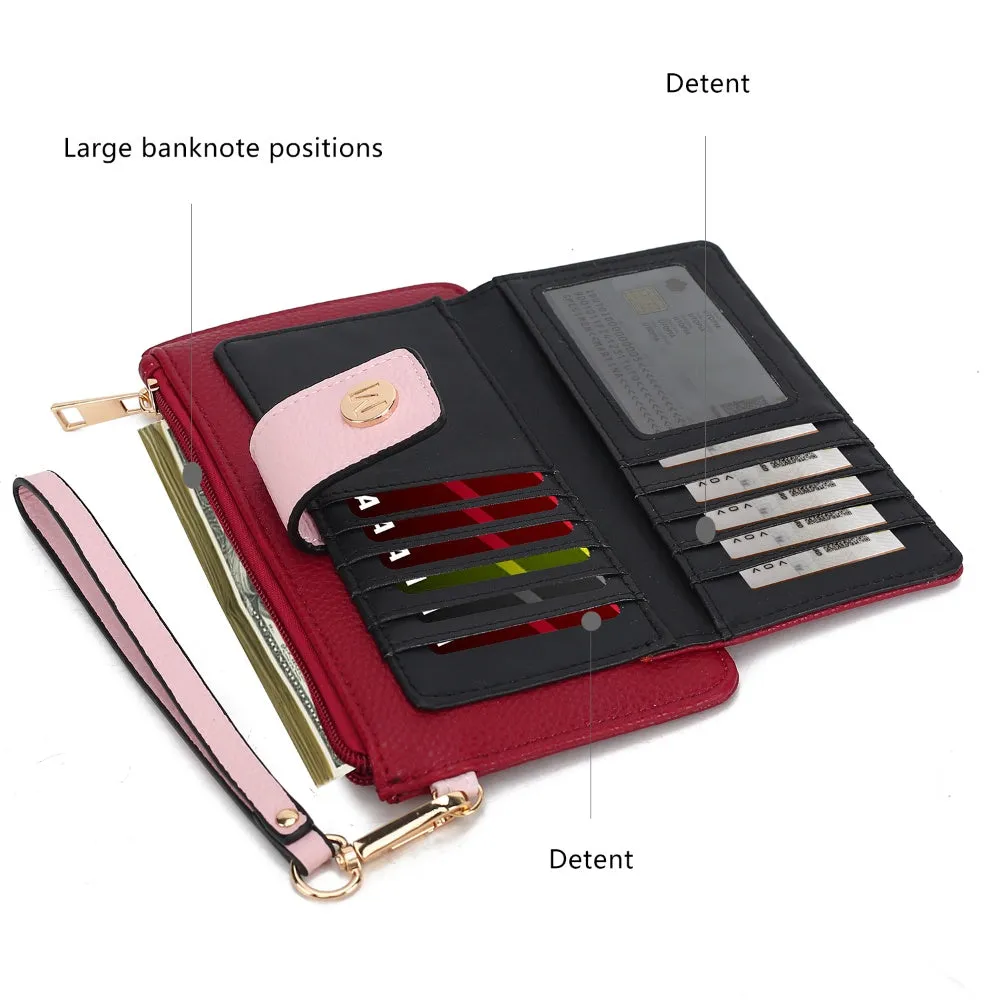 MKF Collection Olympe Vegan Leather Womens Wristlet Wallet by Mia K
