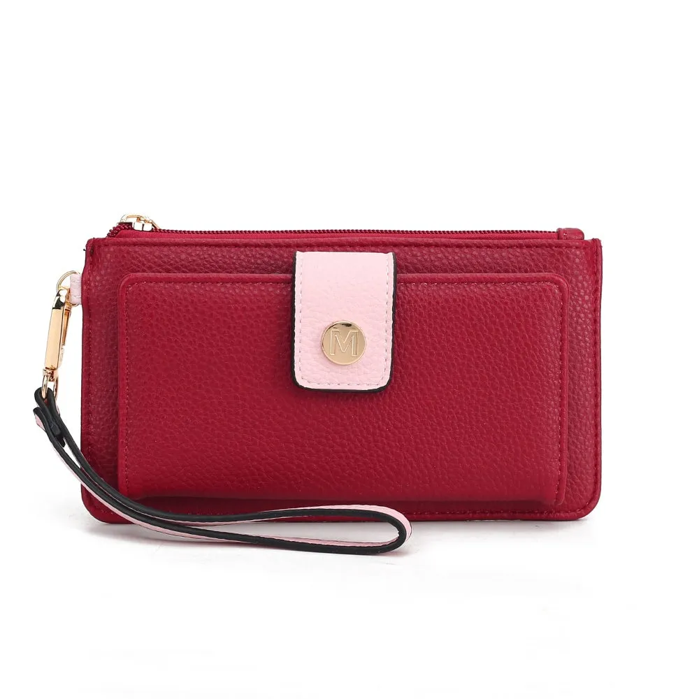 MKF Collection Olympe Vegan Leather Womens Wristlet Wallet by Mia K