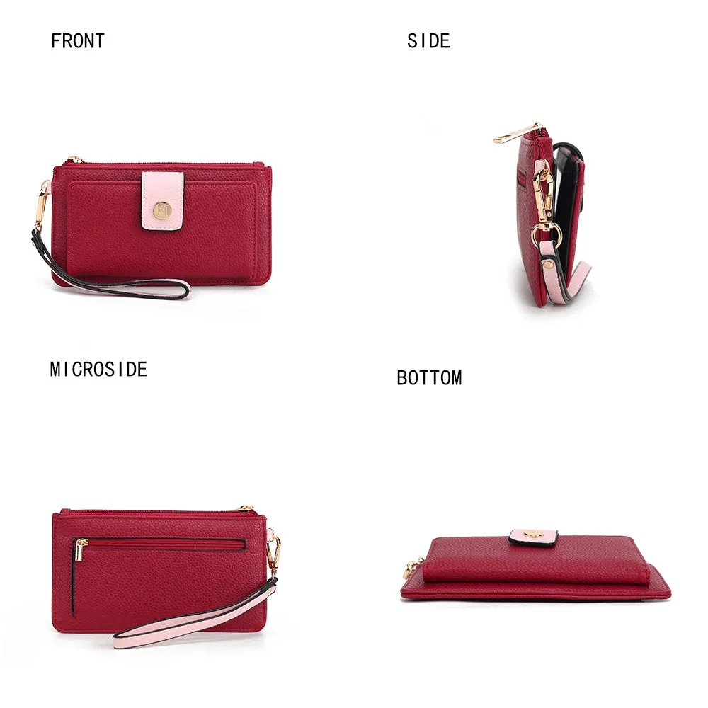 MKF Collection Olympe Vegan Leather Womens Wristlet Wallet by Mia K