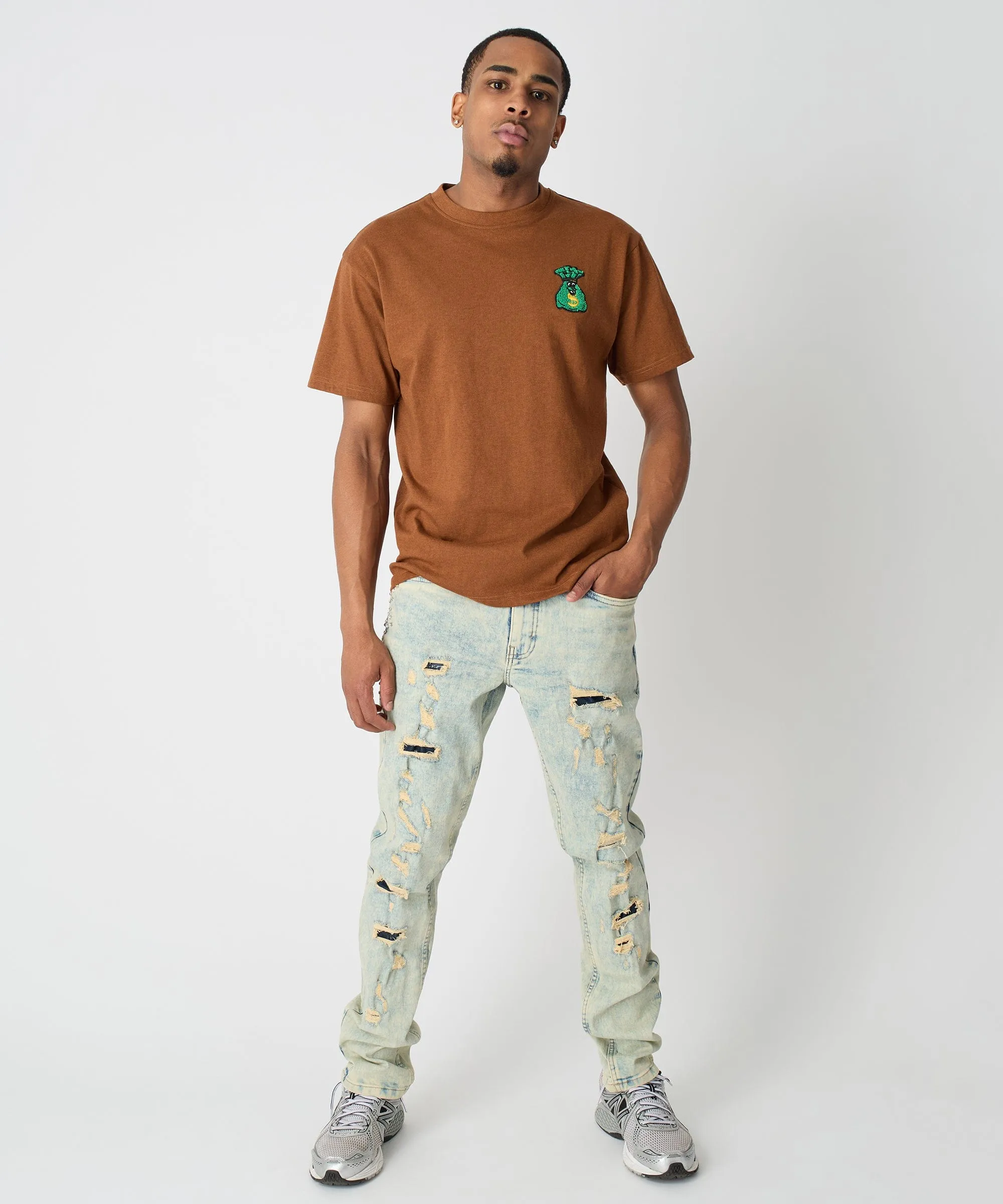 Money Bags Short Sleeve Tee - Khaki