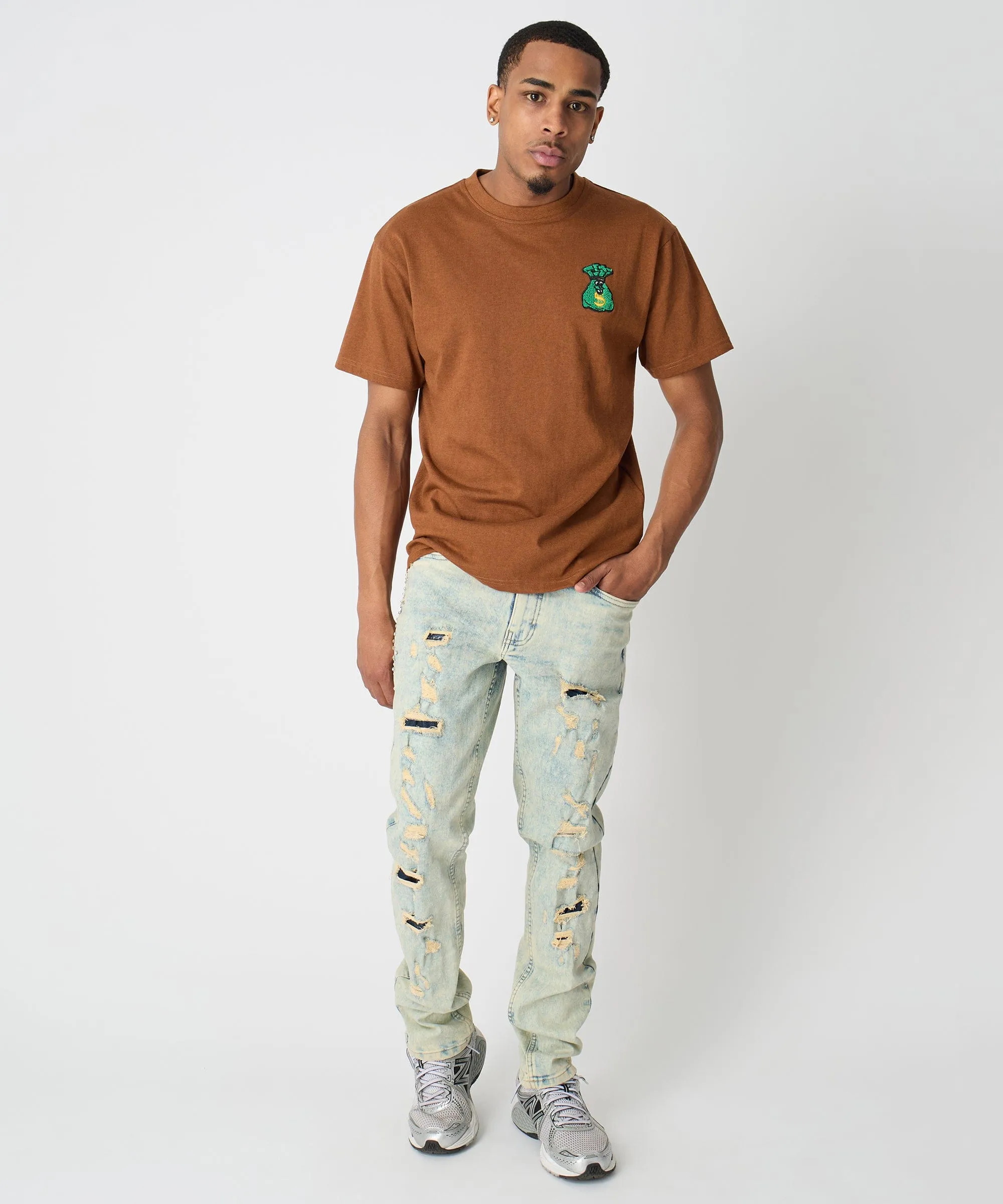 Money Bags Short Sleeve Tee - Khaki