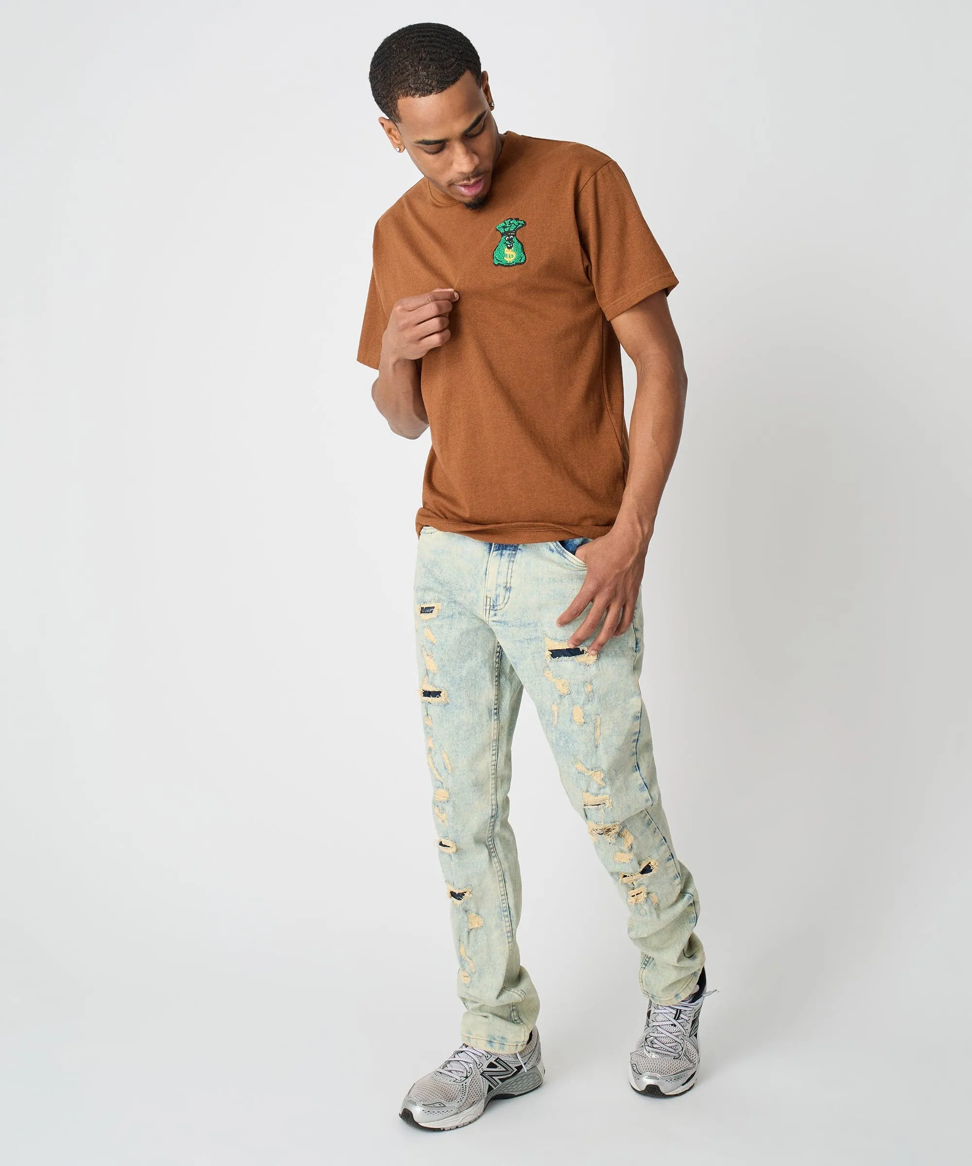Money Bags Short Sleeve Tee - Khaki
