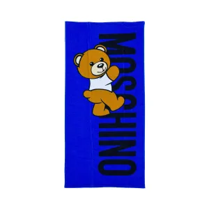 Moschino Kids Text Logo Print Towel