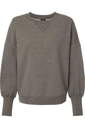 MV Sport Womens Sueded Fleece Crewneck Sweatshirt