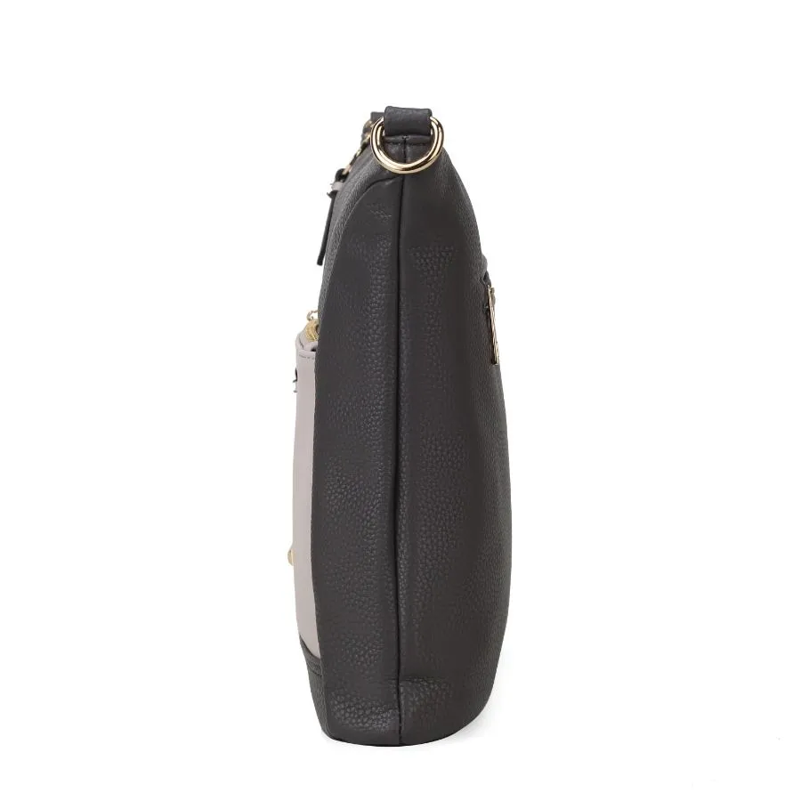Nala Vegan Color-block Leather Womens Shoulder Bag