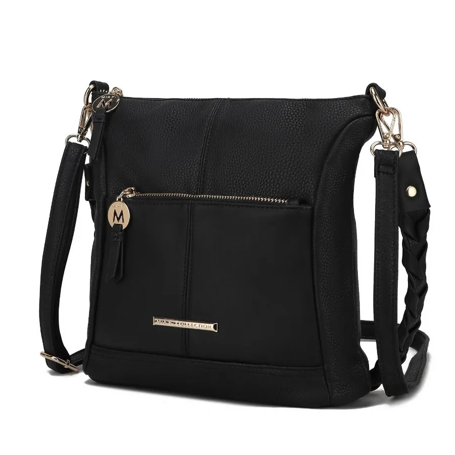 Nala Vegan Color-block Leather Womens Shoulder Bag